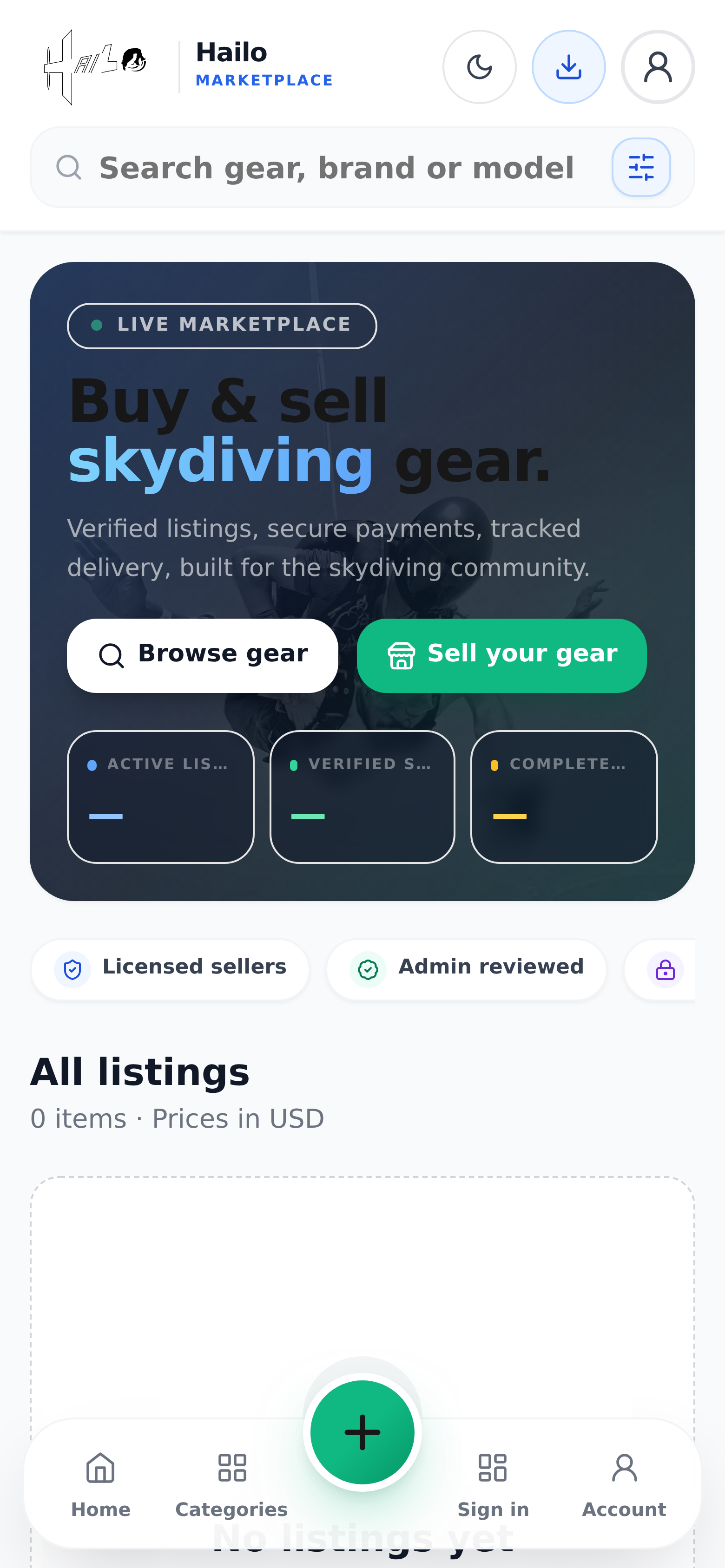 Marketplace on mobile