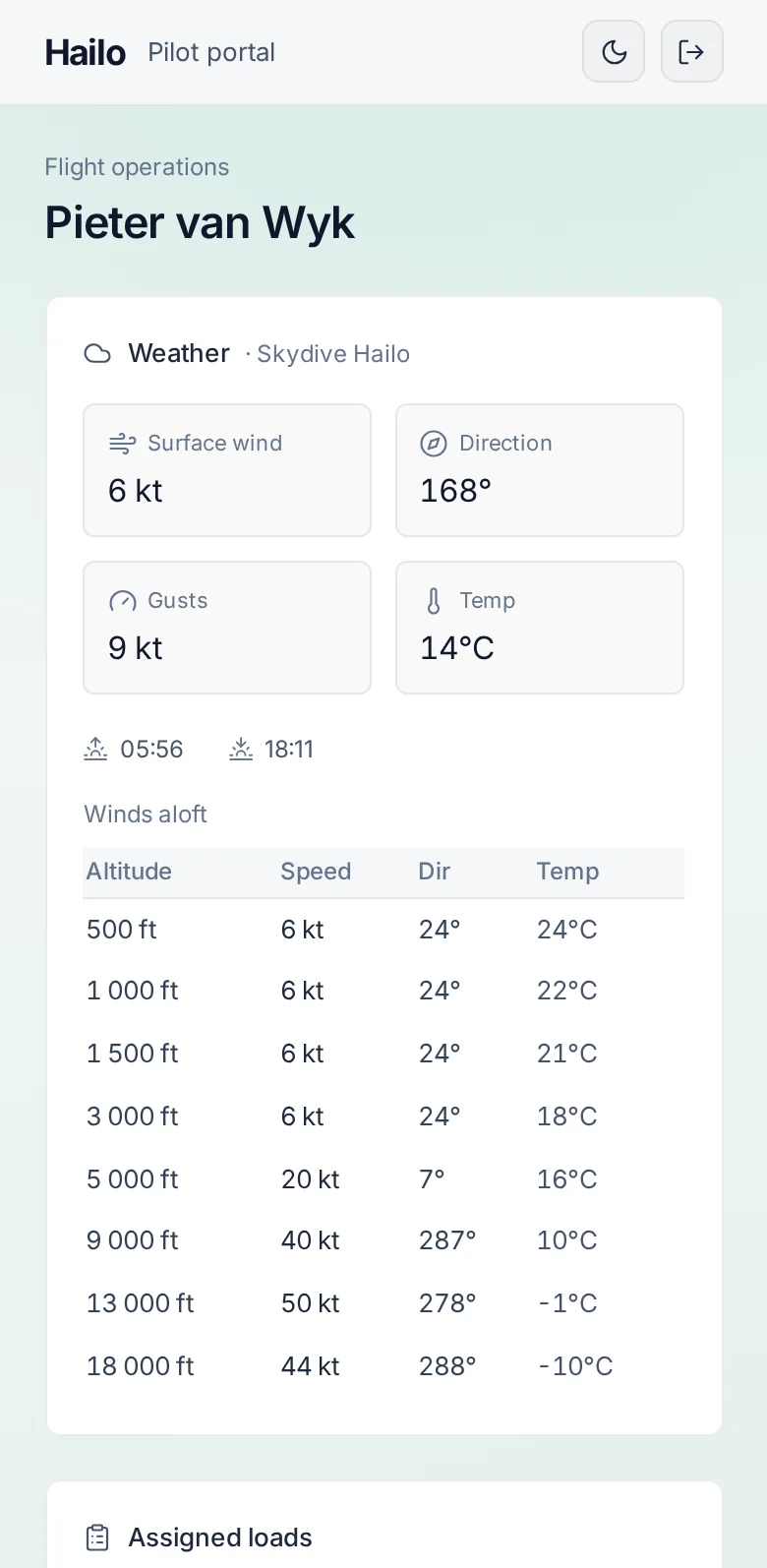Hailo — Pilot app