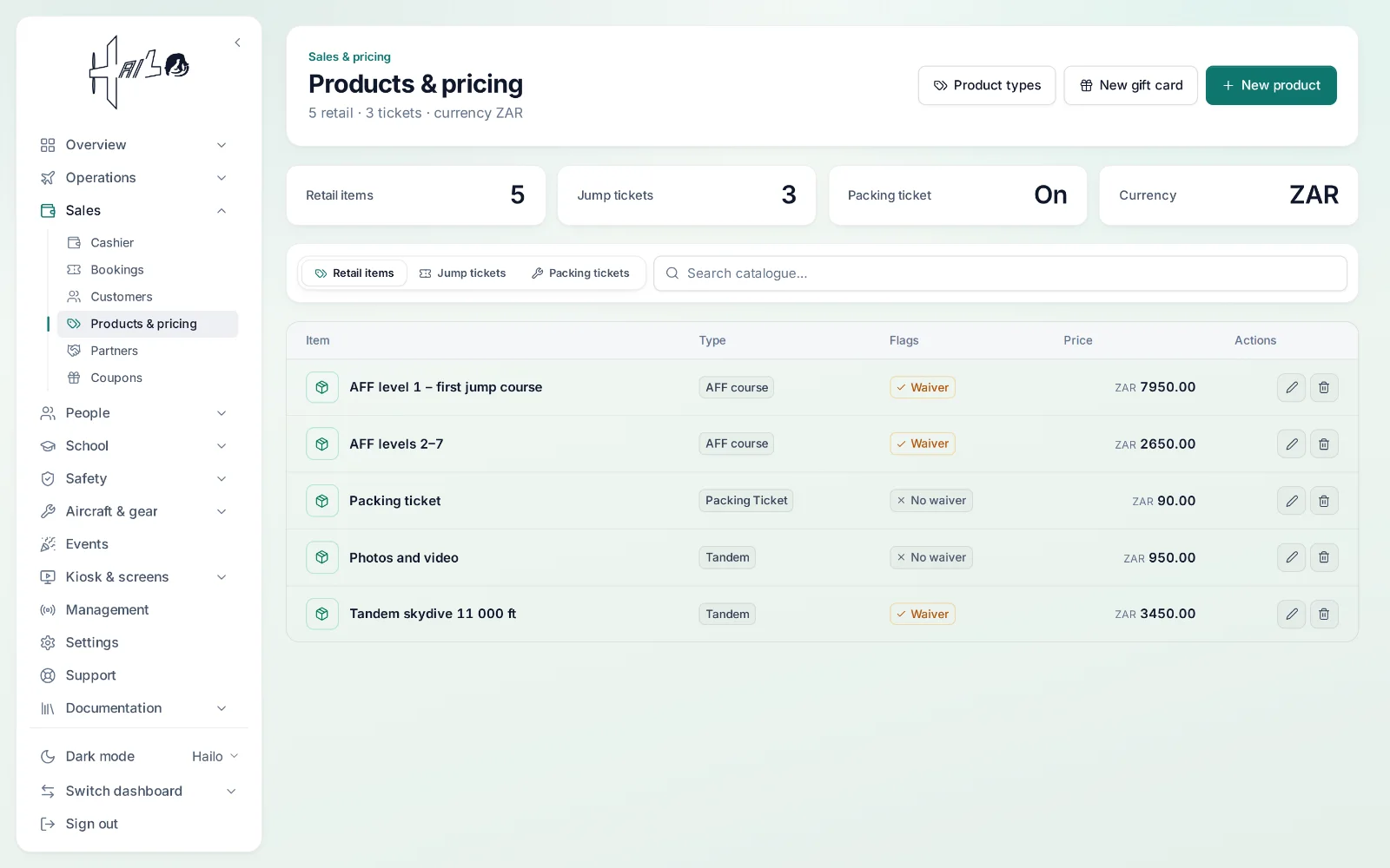 Hailo — products and pricing