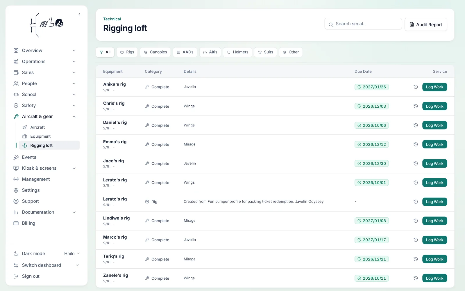 Hailo — the rigging loft